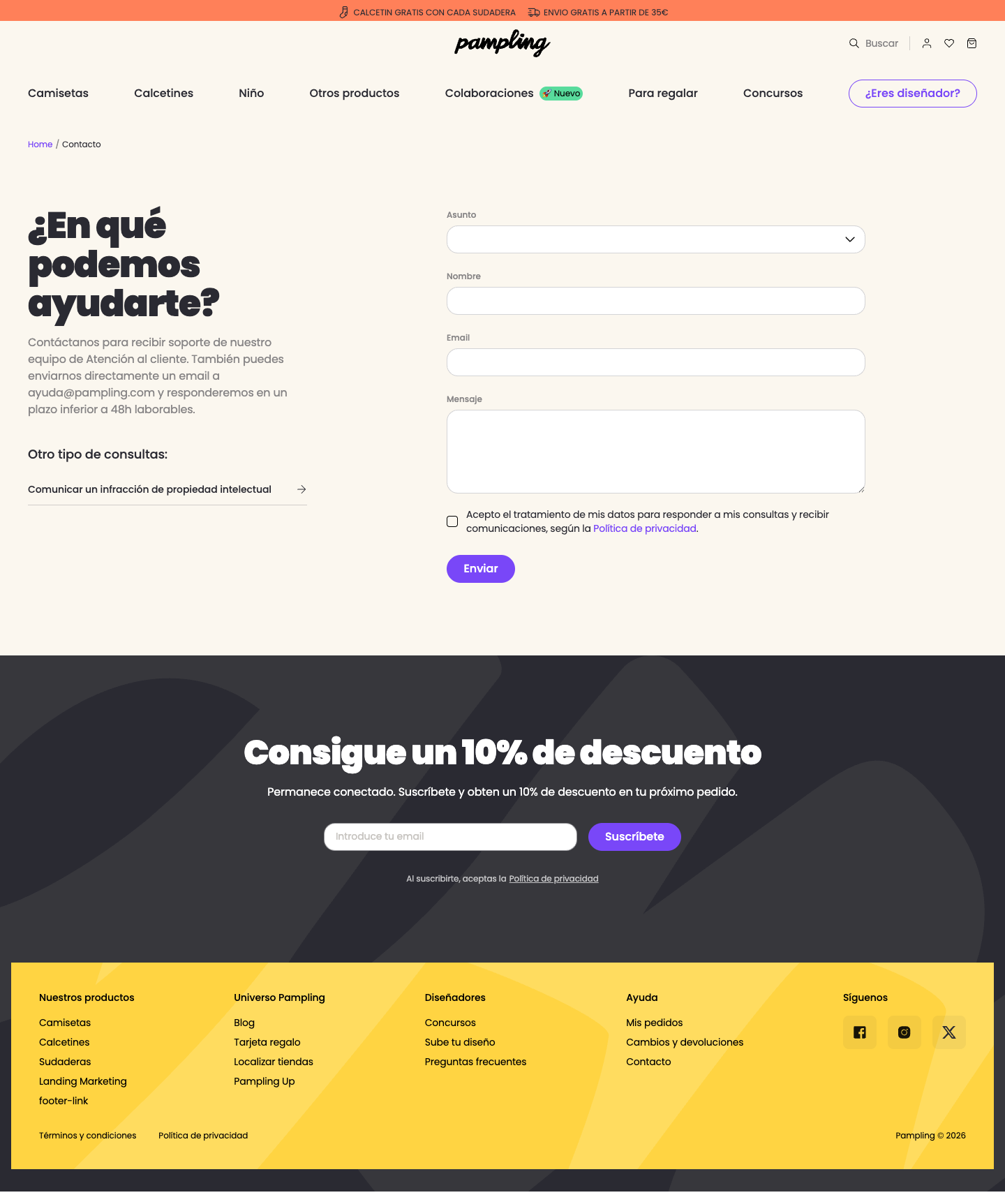 Contacto desktop